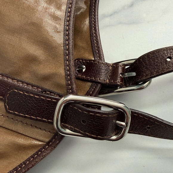 Tod's G-Line Easy Sacca Coated Canvas Tote Bag in Brown Bronze - Picture 12 of 16